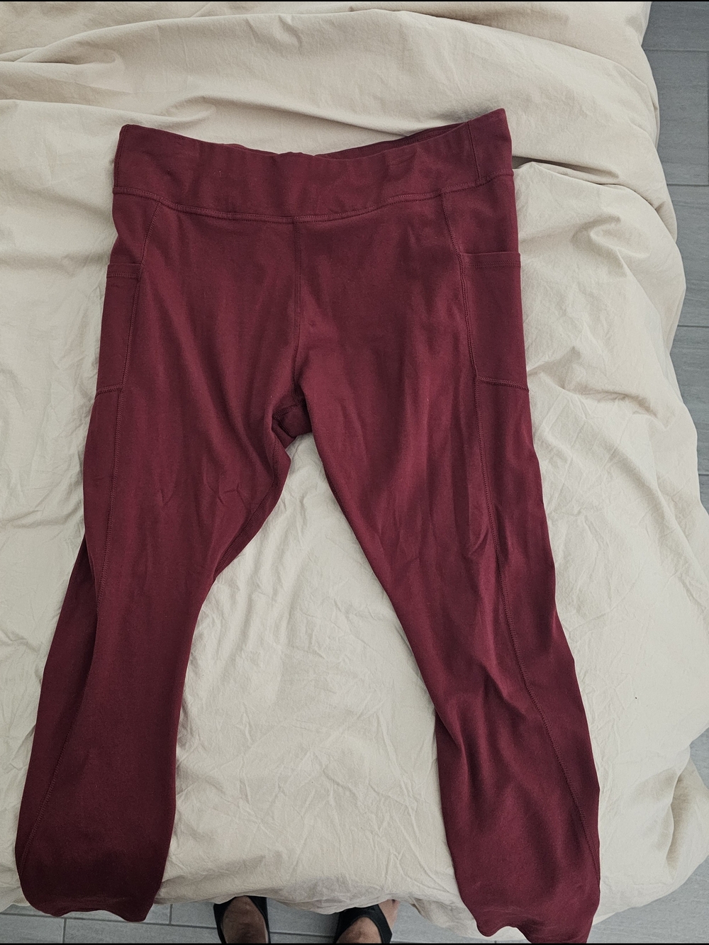 Pact Kids Wine Red Pocket Leggings
